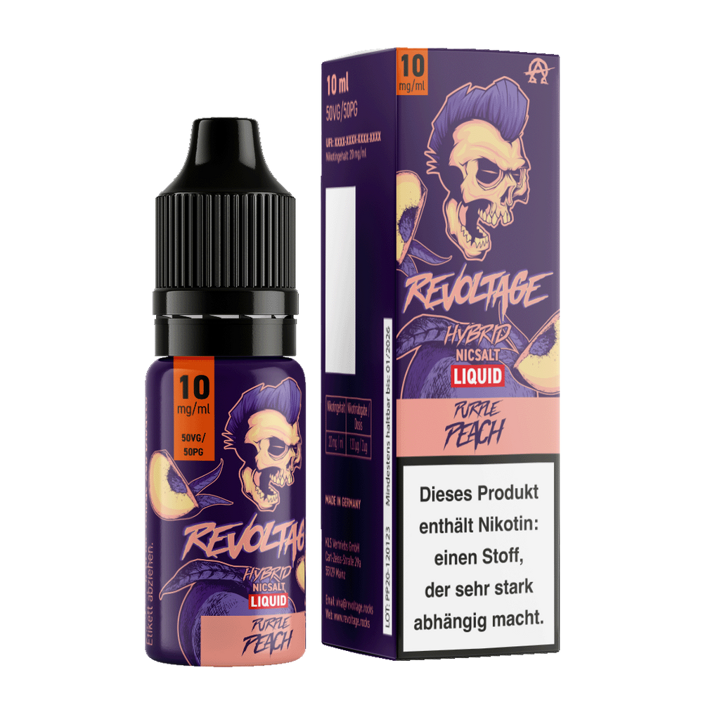 15x Revoltage - Purple Peach - 10ml Nikotinsalz Liquid