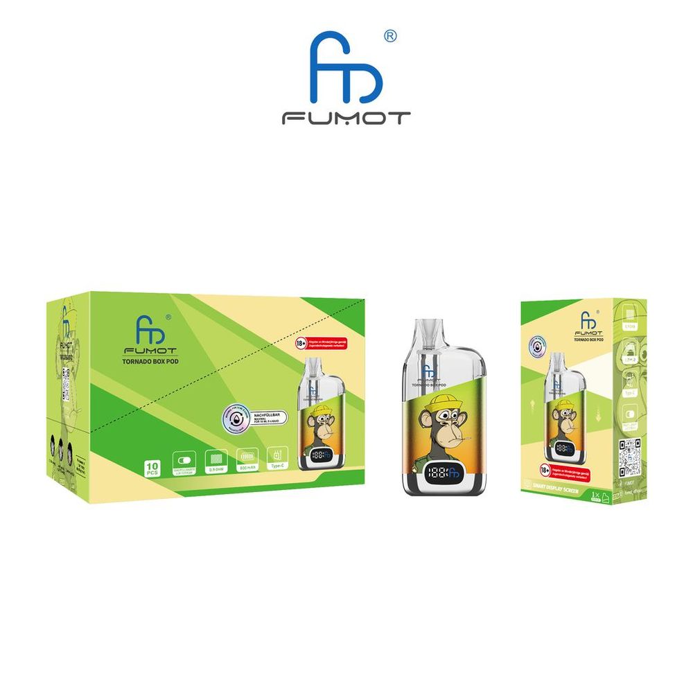 5x Fumot Tornado Box Pod Kit - Farbe: Green Orange