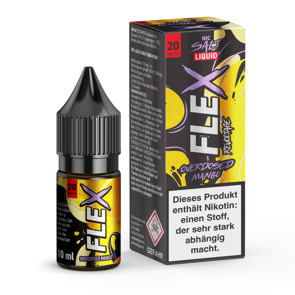 15x Revoltage Flex Overdosed - Mango - Nikotinsalz Liquid
