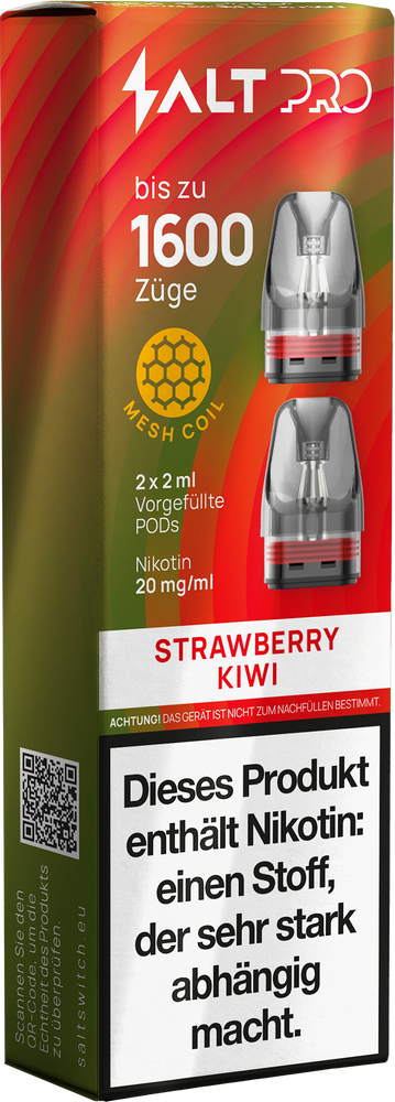 10x SALT Pro Pod - Strawberry Kiwi - 20mg Nikotingehalt - 2er Pack