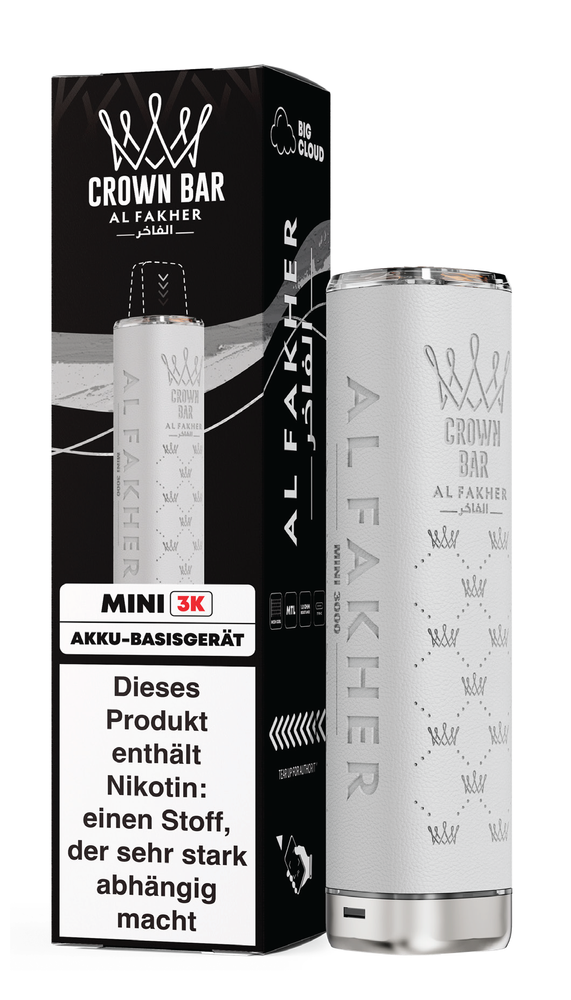 10x Al Fakher Mini 3k Akkuträger - Farbe: White - 550 mAh