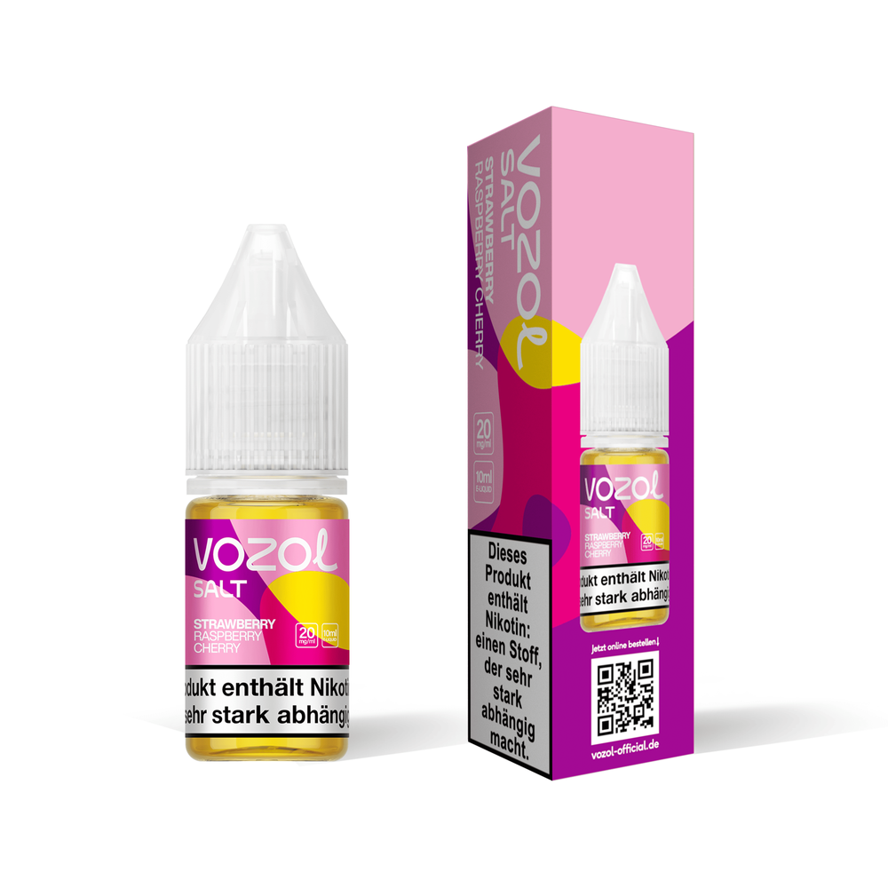 10x Vozol Liquid - Strawberry Raspberry Cherry - 10ml
