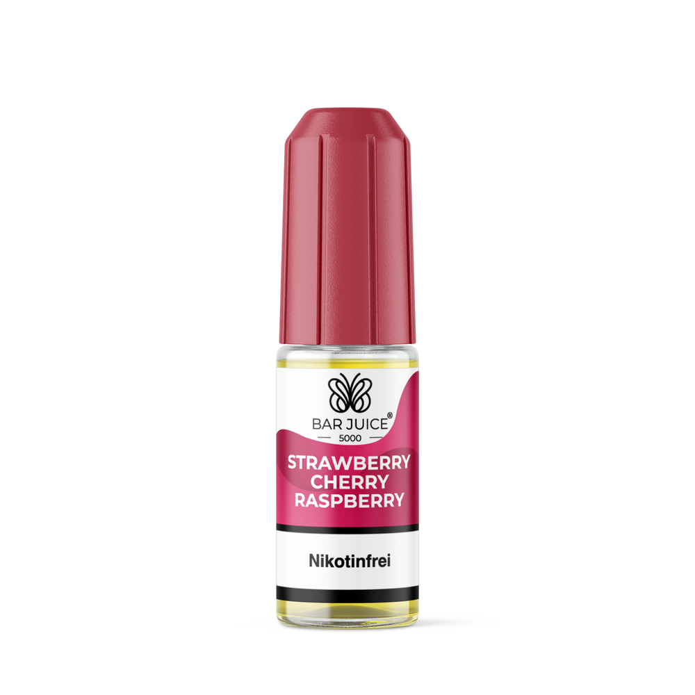 10x Bar Juice 5000 Strawberry Cherry Raspberry Nikotinsalz Liquid 10 ml