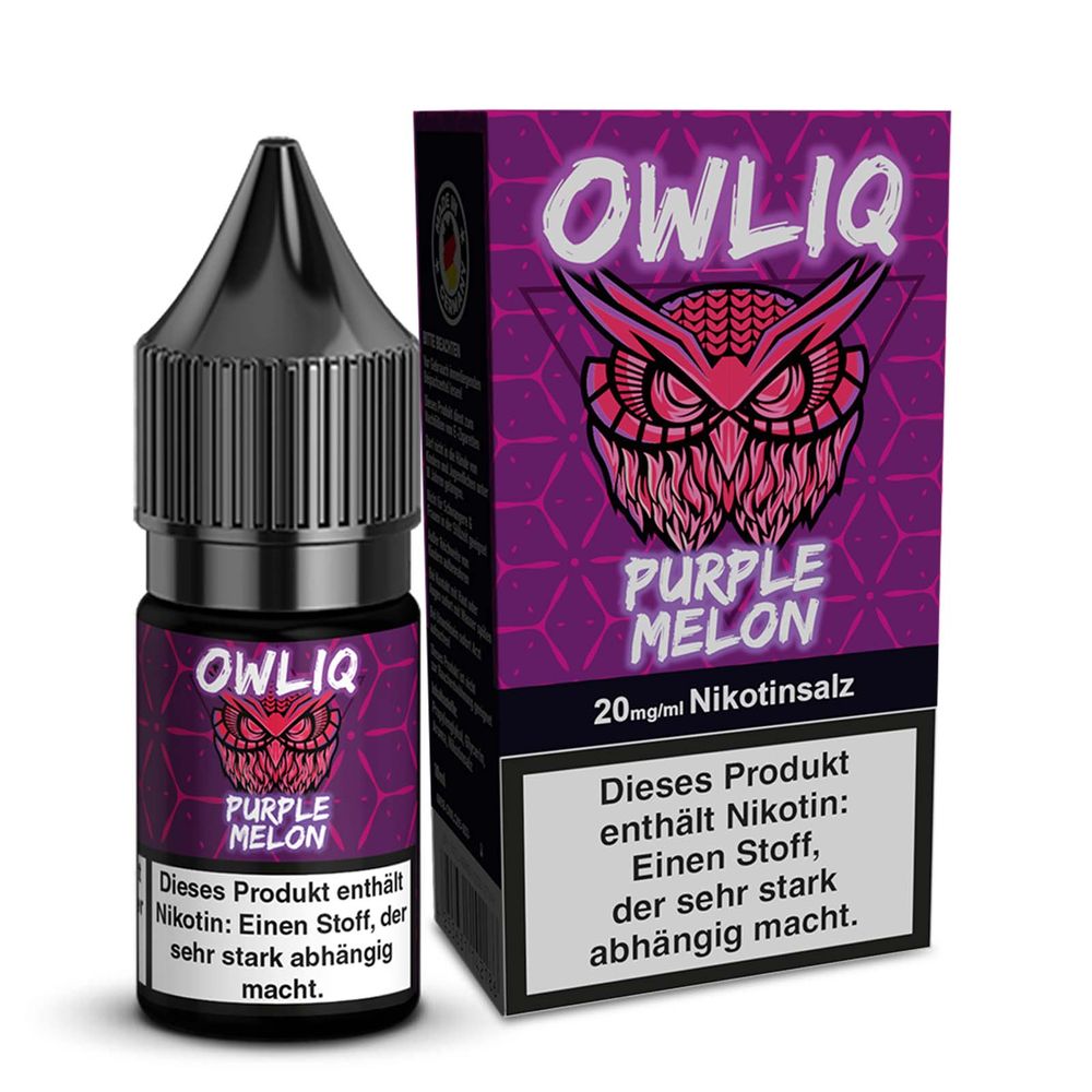 10x OWLIQ Nikotinsalz Liquid - Purple Melon - 10ml