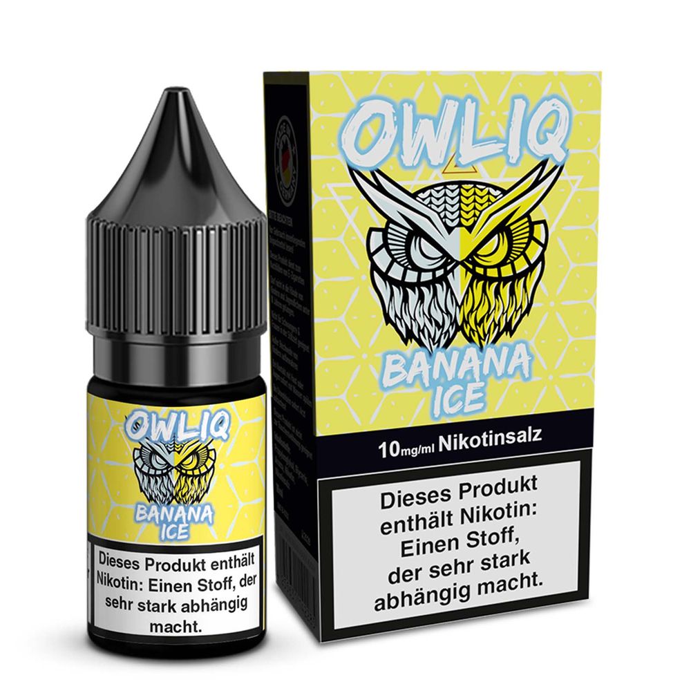 10x OWLIQ Nikotinsalz Liquid - Banana Ice - 10ml