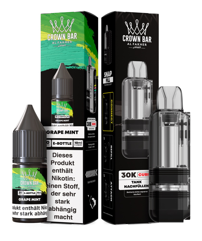 5x Al Fakher Cubic 30K Pod Grape Mint