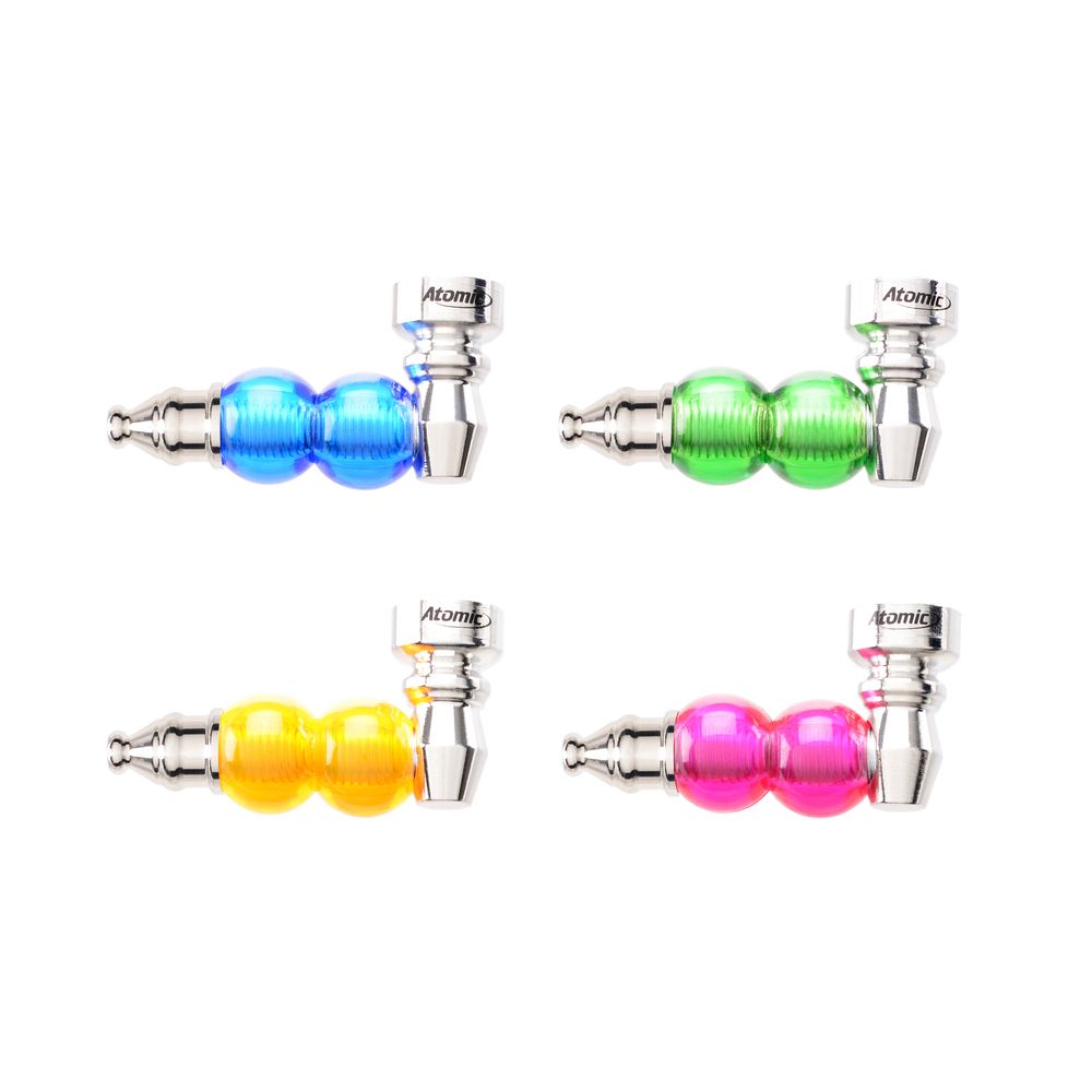 12x Atomic Tabakpfeife 2-Balls 4 Farben sortiert