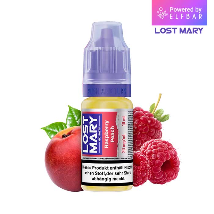 10x Elfbar Lost Mary Liquid Raspberry Peach 10ml