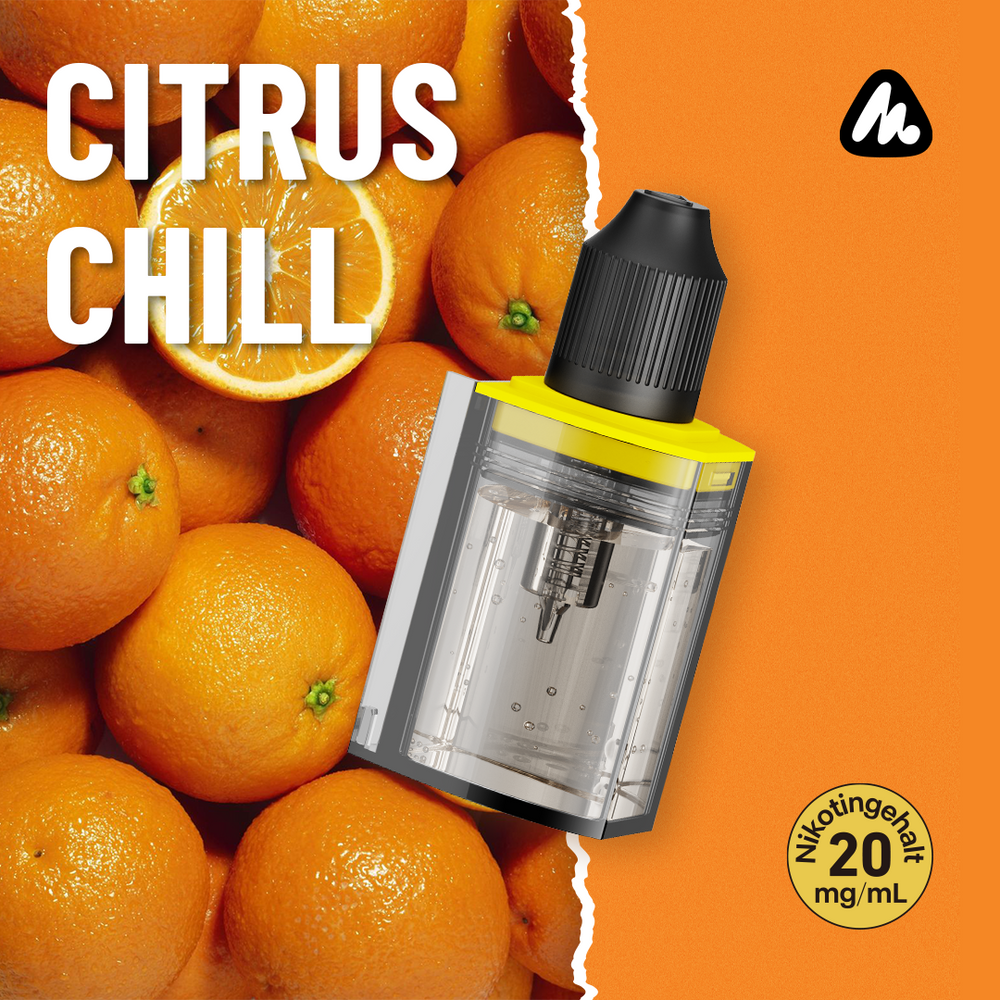 5x Mevol S Refill Container - Citrus Chill - 20mg/ml - 10ml