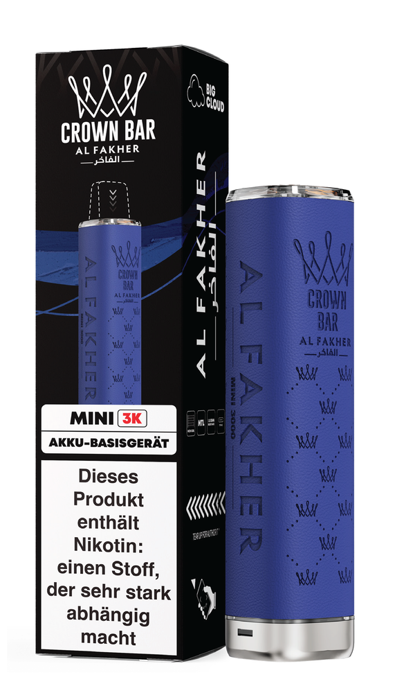 10x Al Fakher Mini 3k Akkuträger - Farbe: Blue - 550 mAh