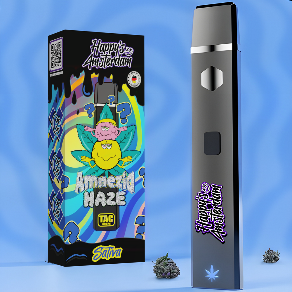 10x Happy's Amsterdam - TAC Einweg Vape - Amnezia Haze