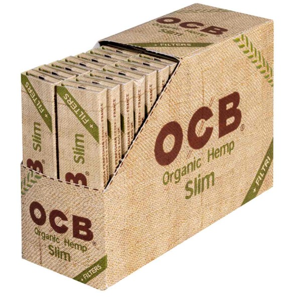 32x OCB Organic Hemp Slim+Tips, 32 Blatt