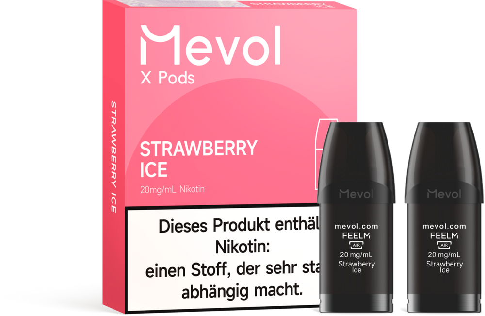 10x Mevol X Pro - Strawberry Ice - 20mg Nikotingehalt