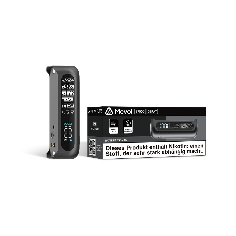 10x Mevol S7000 Akkuträger 850mAh - Farbe: Graphite