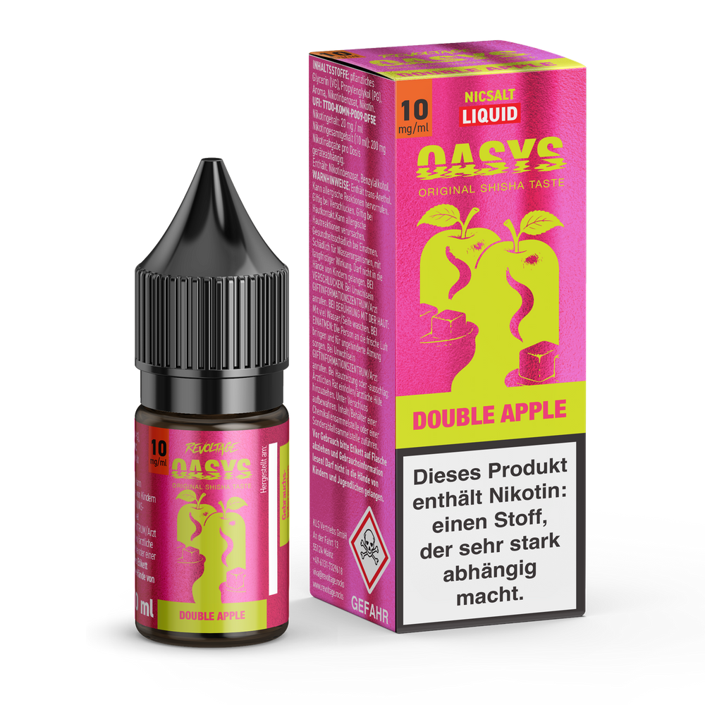 15x Revoltage OASYS Liquid - Double Apple - 10ml Nikotinsalz Liquid