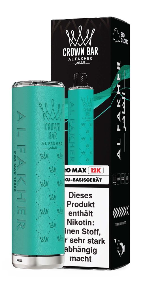 5x Al Fakher Pro Max 12k Akkuträger - Farbe: Teal - 900 mAh