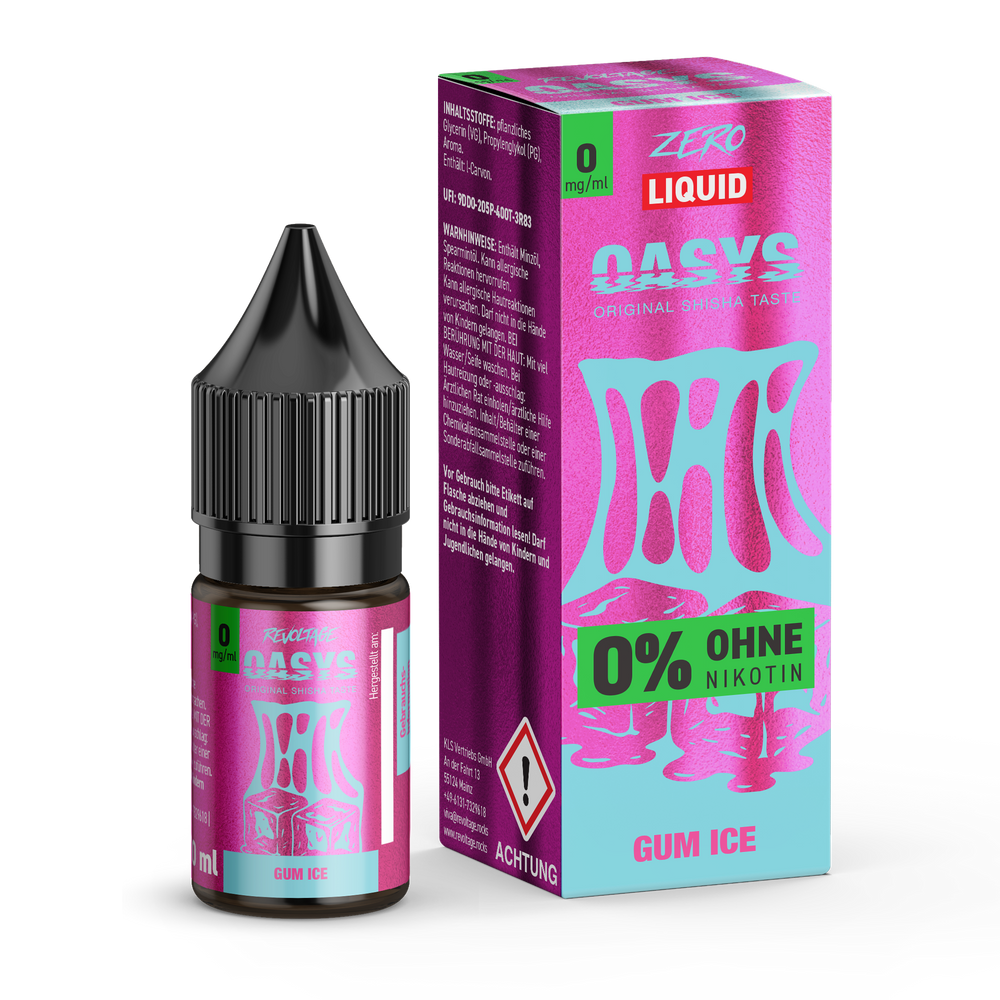 15x Revoltage OASYS Liquid - Gum Ice - 10ml Nikotinsalz Liquid