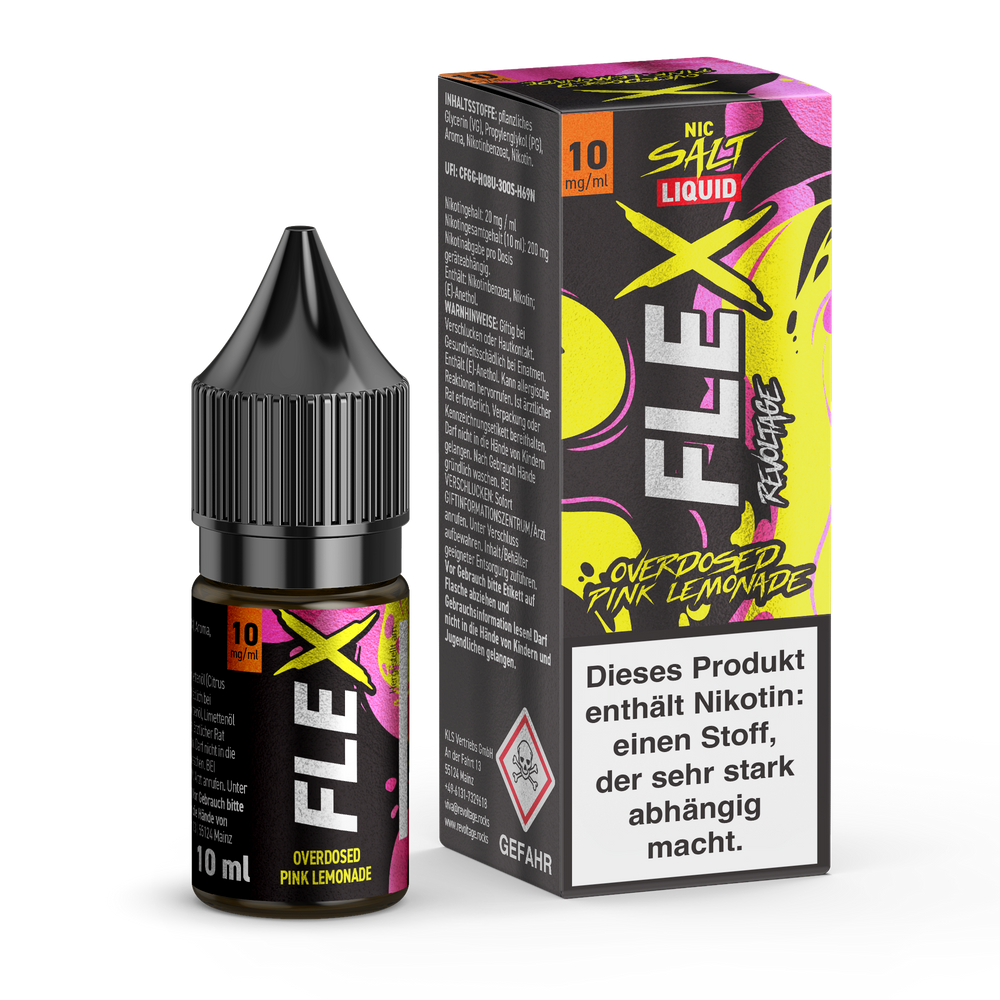 15x Revoltage Flex Overdosed - Pink Lemonade - Nikotinsalz Liquid