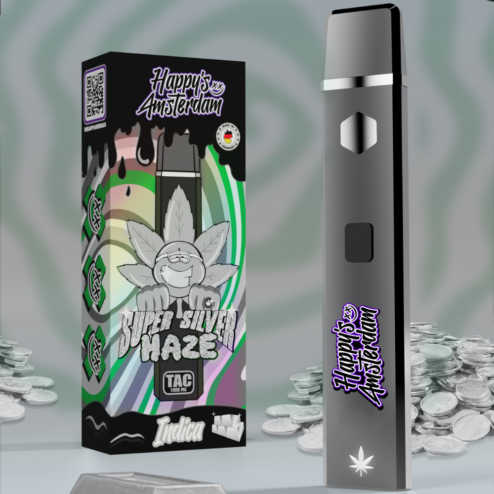 10x Happy's Amsterdam - TAC Einweg Vape - Super Silver Haze