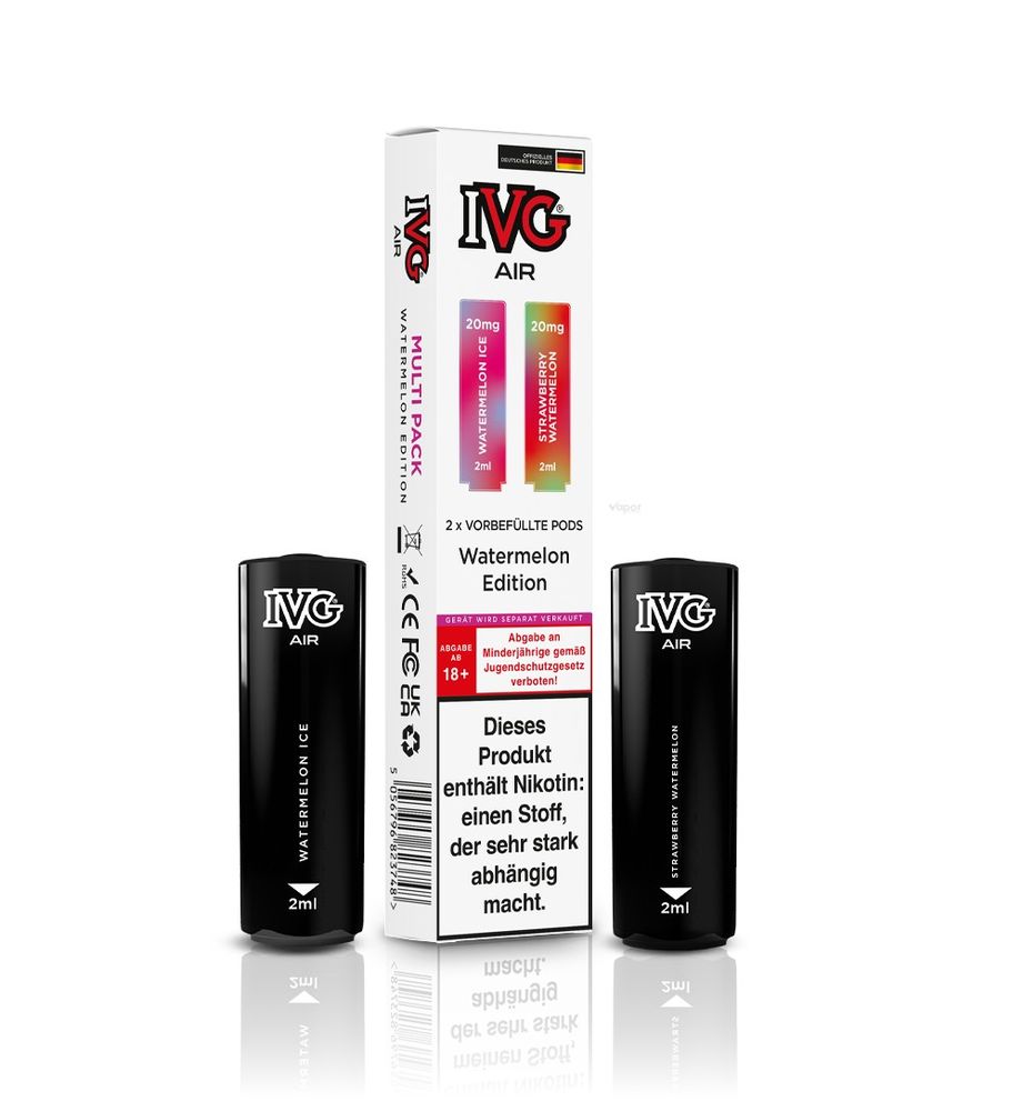 10x IVG Air 4in1 Pods - Watermelon Edition (2er Pack) - 10% Akkuträger Gratis