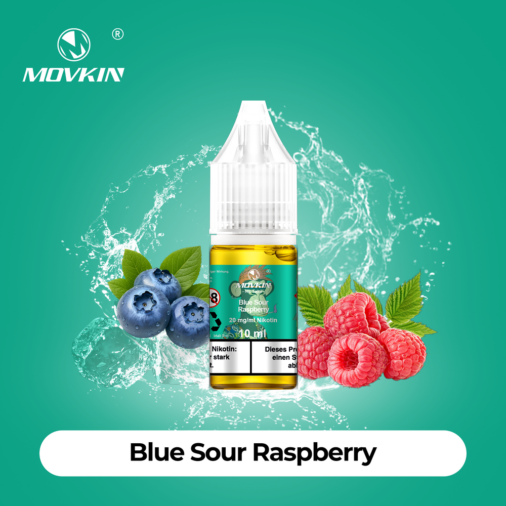 10x Movkin Liquid Blue Sour Raspberry - 10ml