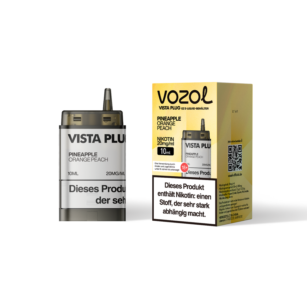 5x Vozol Vista Plug Ez Pineapple Orange Peach Pod Set