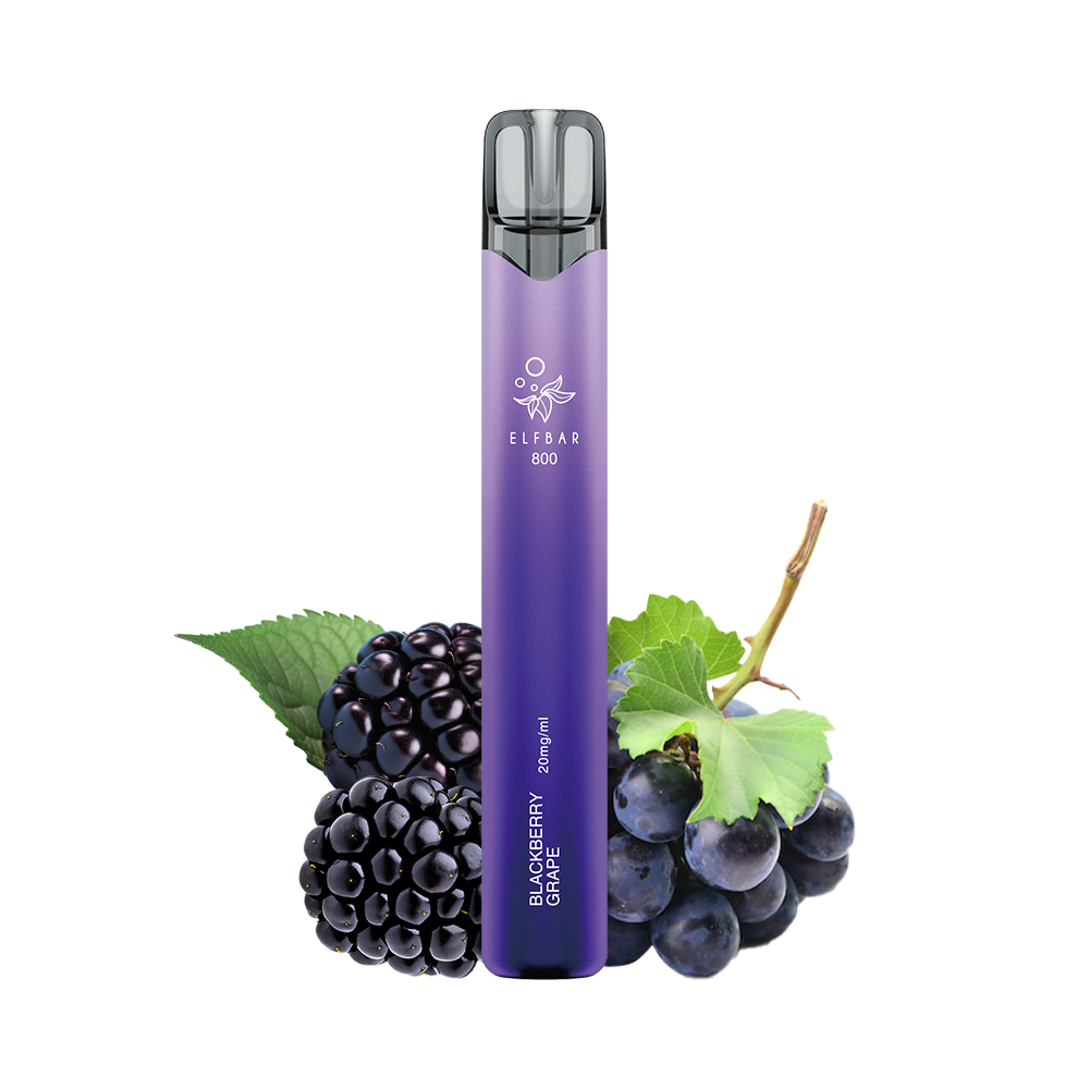 10x ELFBAR 800 Blackberry Grape 20mg Nikotin