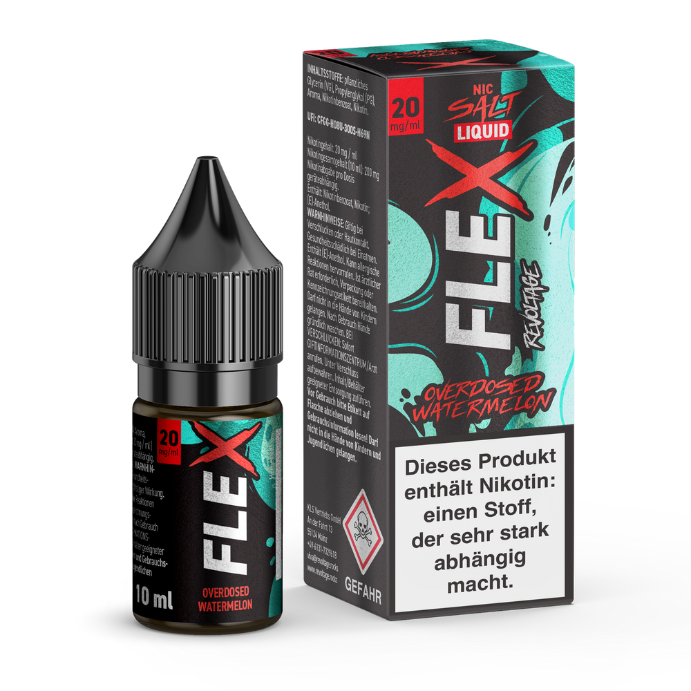 15x Revoltage Flex Overdosed - Watermelon - Nikotinsalz Liquid