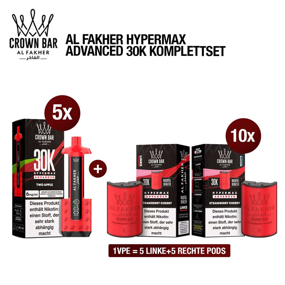 Al Fakher Hypermax Advanced 30K - Komplettset