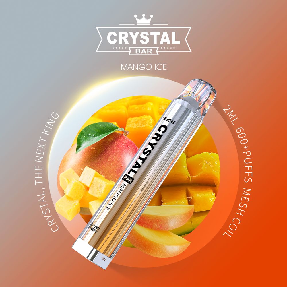 10 x SKE Crystal Bar 600 Mango Ice 2% Nikotin