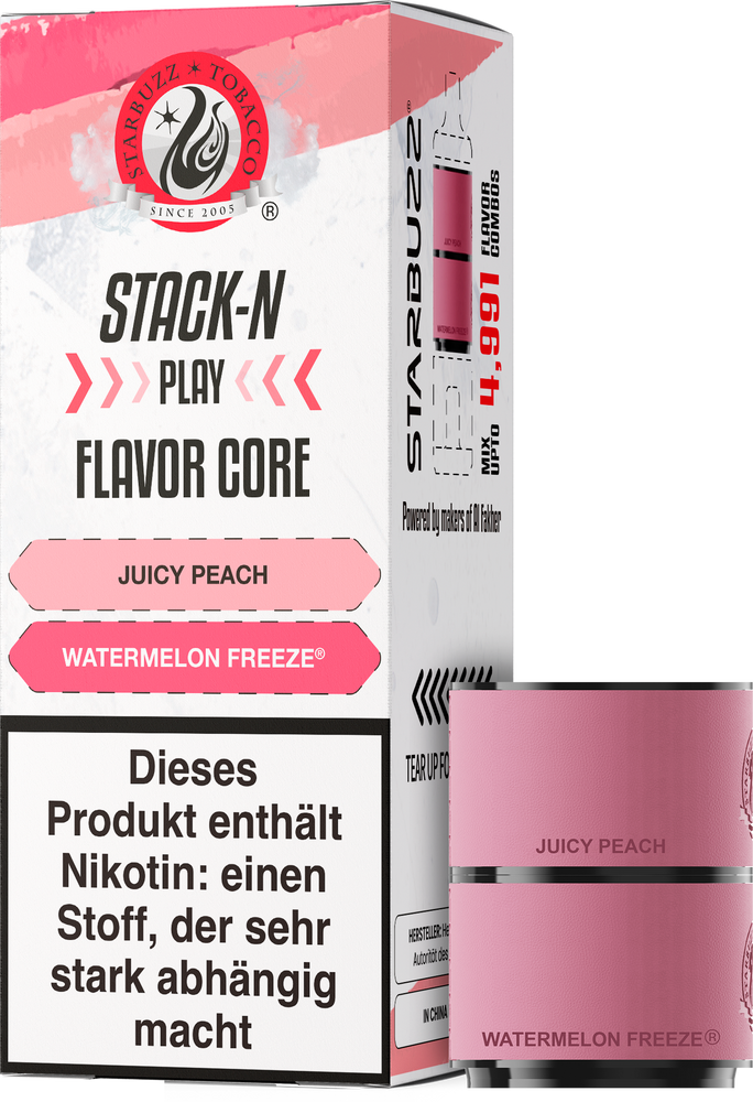 10x Star Buzz Pod Juicy Peach und Watermelon Freeze - 2er Pack - 20mg