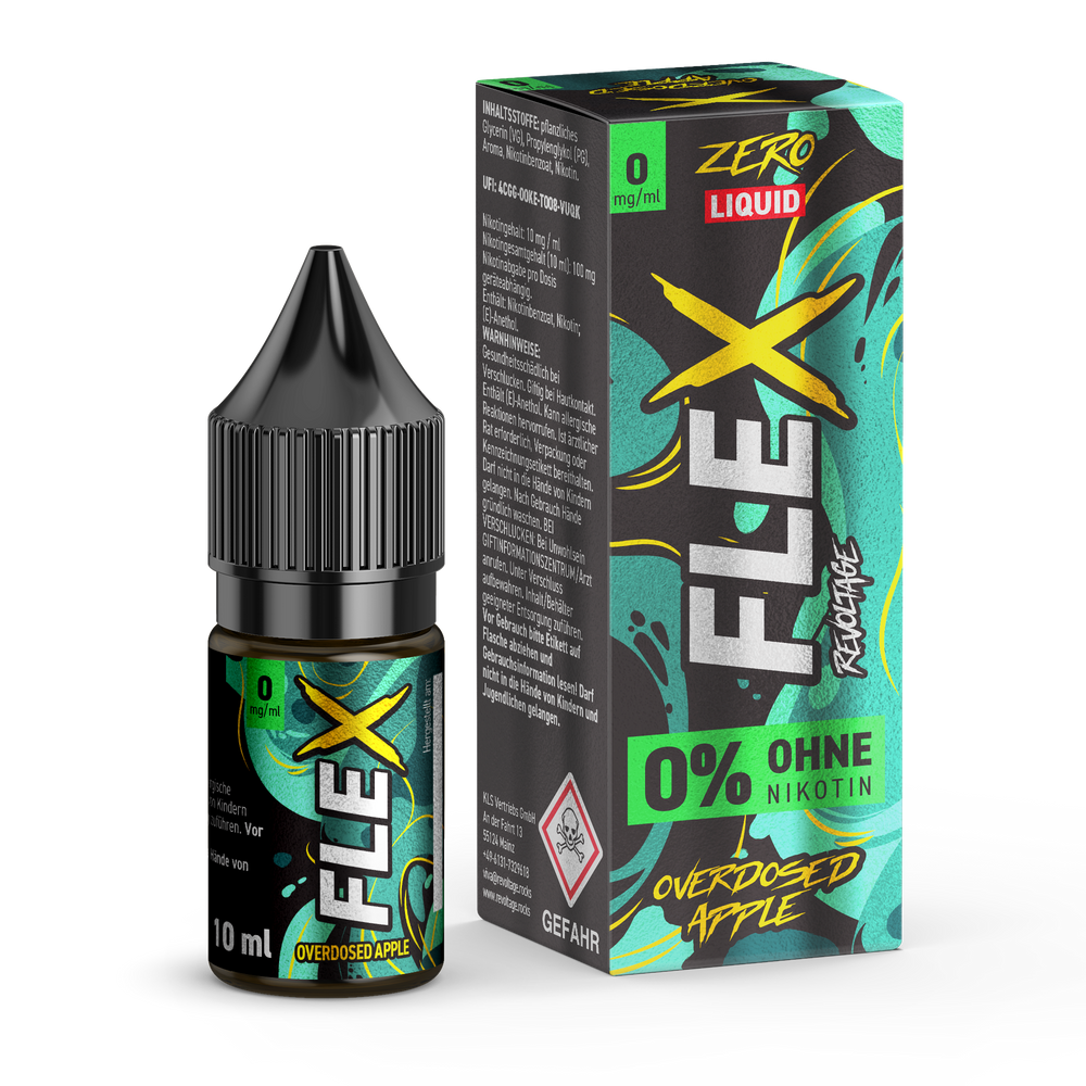 15x Revoltage Flex Overdosed - Apple - Nikotinsalz Liquid