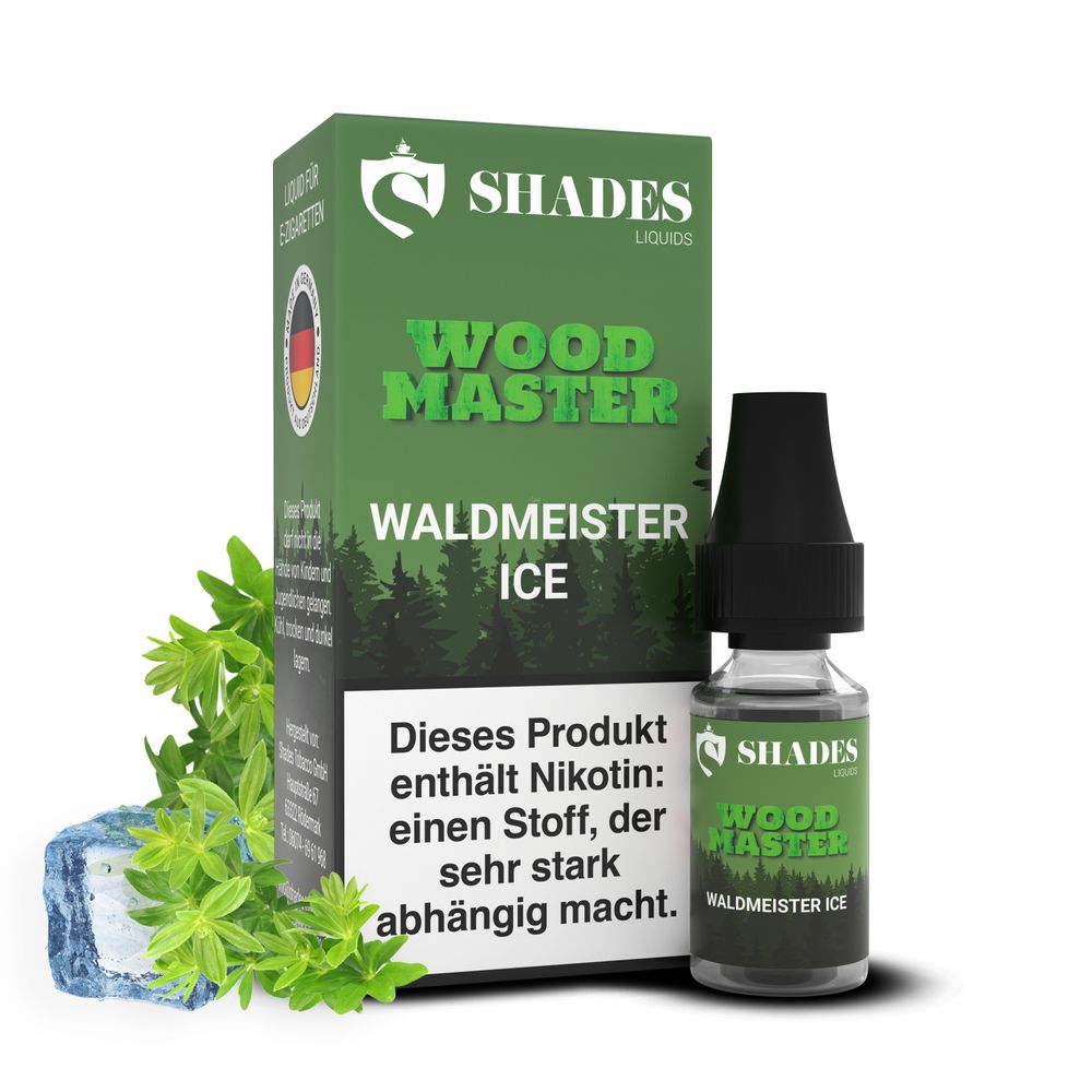 10x Shades Liquids - Woodmaster - 10ml - Geschmack: Waldmeister Ice