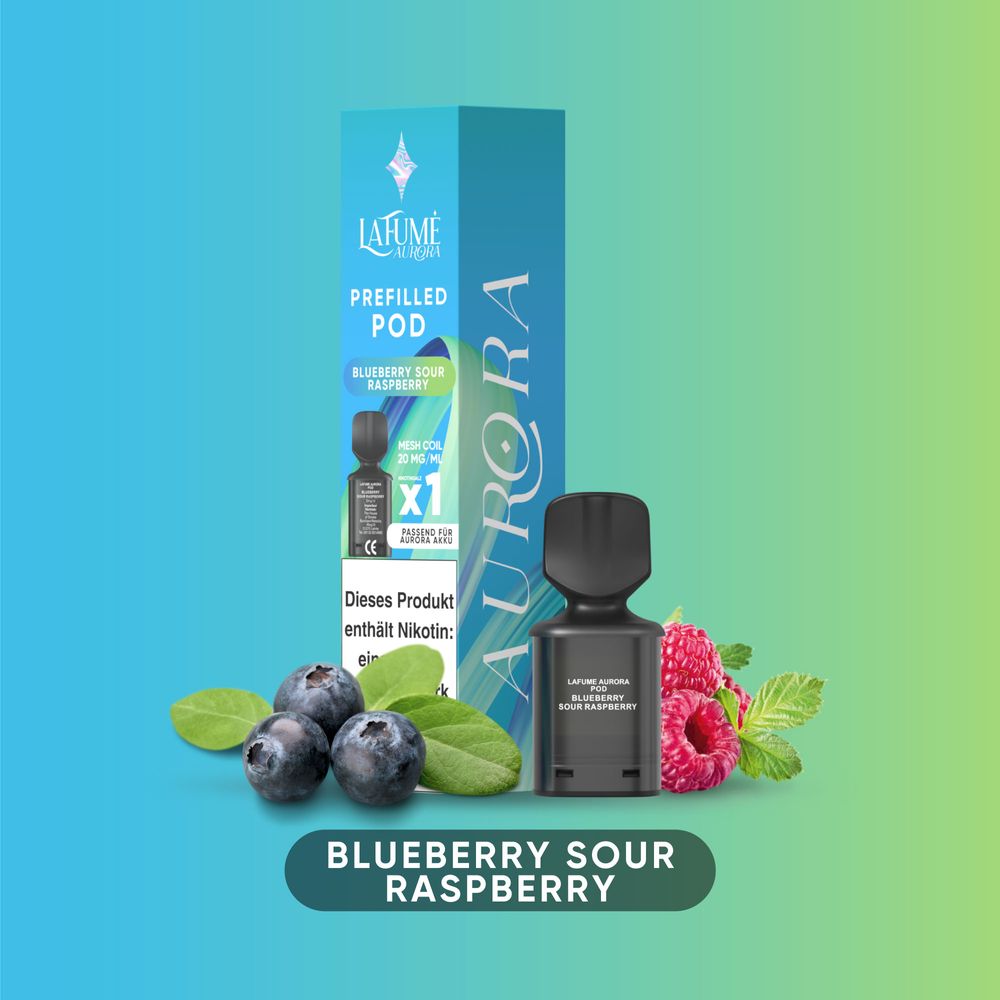 10x Lafume Aurora Pod - Blueberry Sour Raspberry 20mg Nikotin