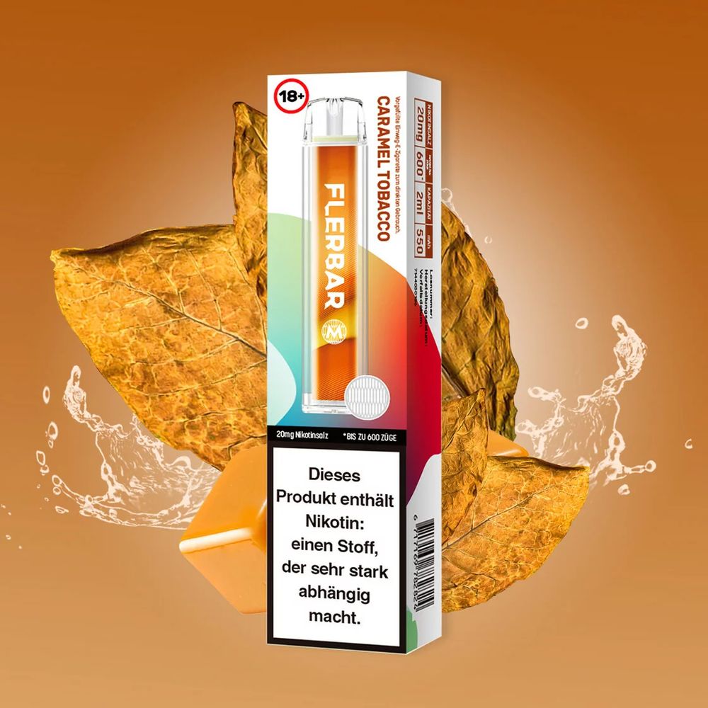 10 x Flerbar M - Caramel Tobacco 20mg Nikotin