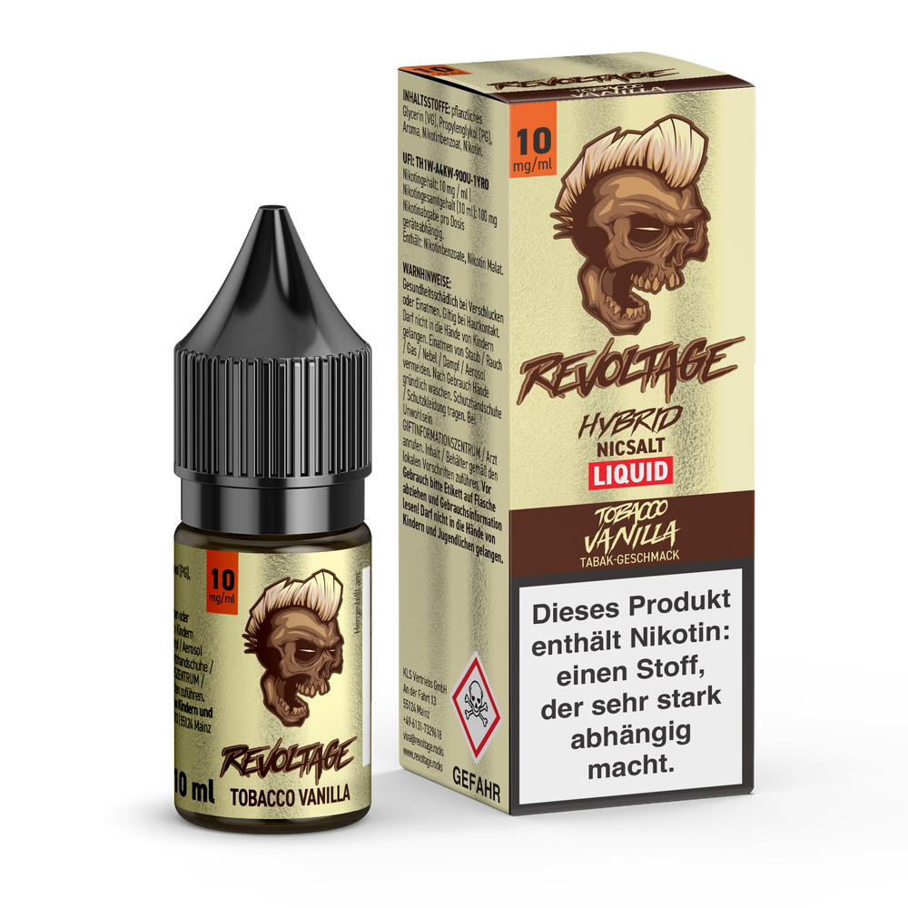 15x Revoltage - Tobacco Vanilla - 10ml Nikotinsalz Liquid