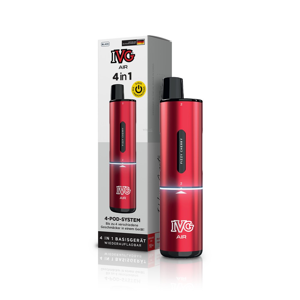 10x IVG Air 4in1 - 1100mAh Device - Farbe: Red