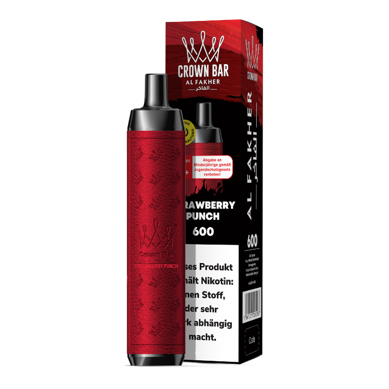 10x Al Fakher Crown Bar 600 Strawberry Punch