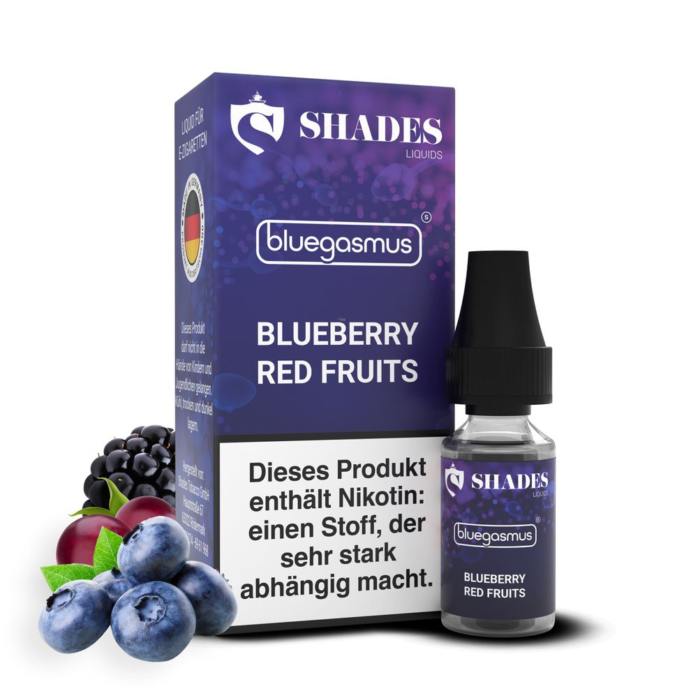 10x Shades Liquids - Bluegasmus - 10ml - Geschmack: Blueberry Red Fruits