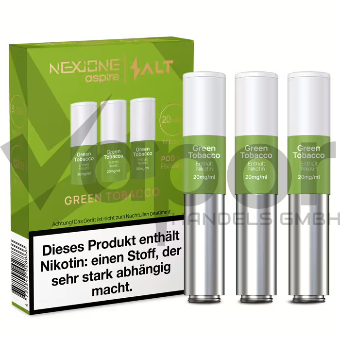 10x Salt NEXIONE Pod - Green Tobacco 20mg/ml