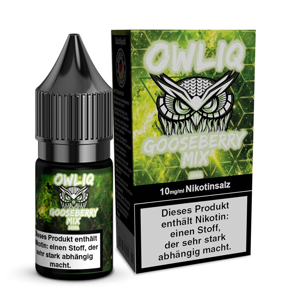 10x OWLIQ Nikotinsalz Liquid - Gooseberry Mix - 10ml