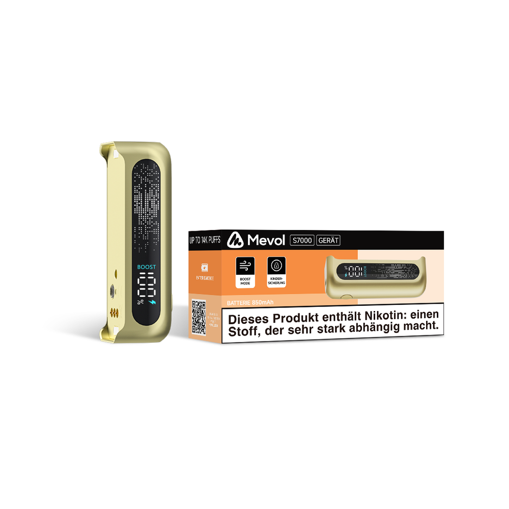 10x Mevol S7000 Akkuträger 850mAh - Farbe: Gold
