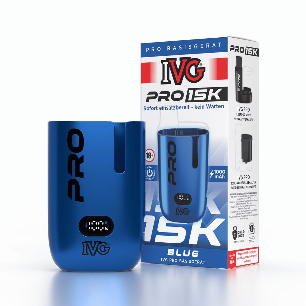 5x IVG Pro 15000 Akkuträger - 1500mAh - Blau