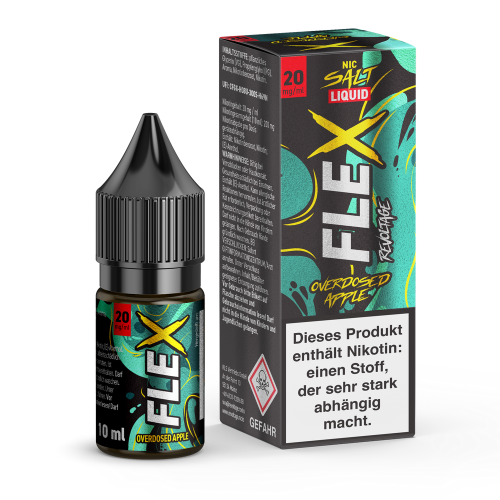 15x Revoltage Flex Overdosed - Apple - Nikotinsalz Liquid