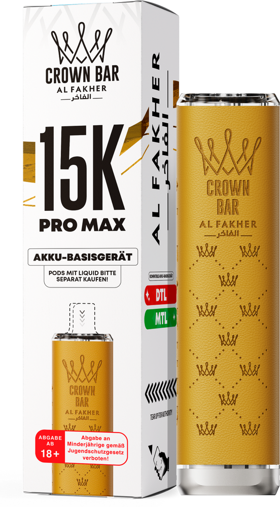 10x Al Fakher 15K PRO MAX Basisgerät - Farbe: Yellow