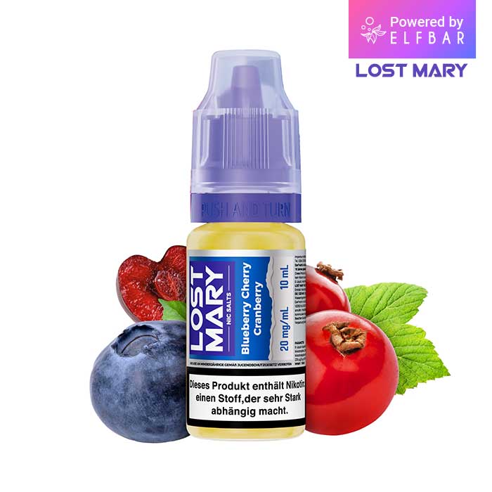 10x Elfbar Lost Mary Liquid Blueberry Cherry Cranberry 10ml