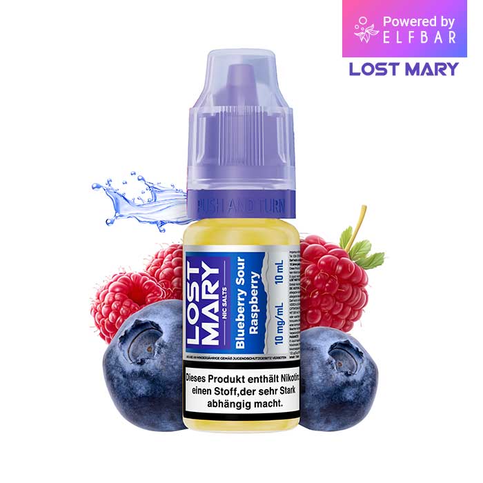 10x Elfbar Lost Mary Liquid Blueberry Sour Raspbery 10ml