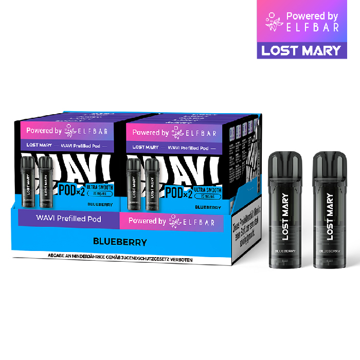 10x Lost Mary WAVI Blueberry 20mg Nikotin 2er Pack (10% Akkuträger gratis)