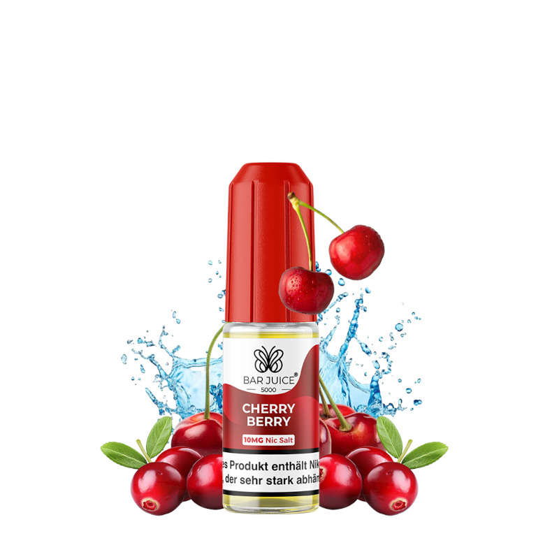 10x Bar Juice 5000 Nikotinsalz Liquid 10 ml Cherry Berry