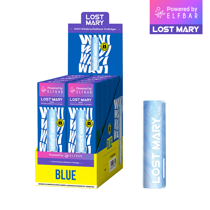 10x Lost Mary WAVI Akkuträger Farbe: Blue